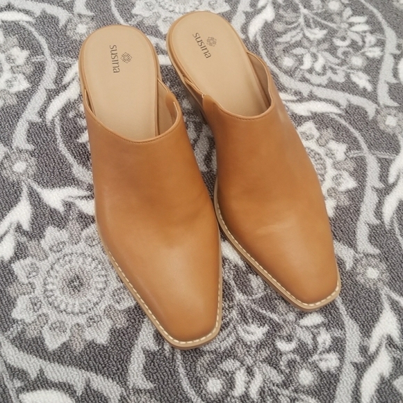 🍁New to the closet🍁NWOT Susina caramel brown pointed toe booties - Picture 5 of 12
